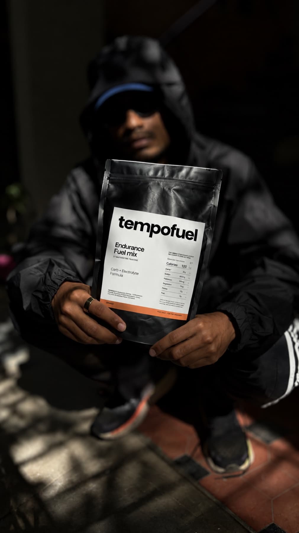 Tempo Fuel Endurance Mix pouch in focus